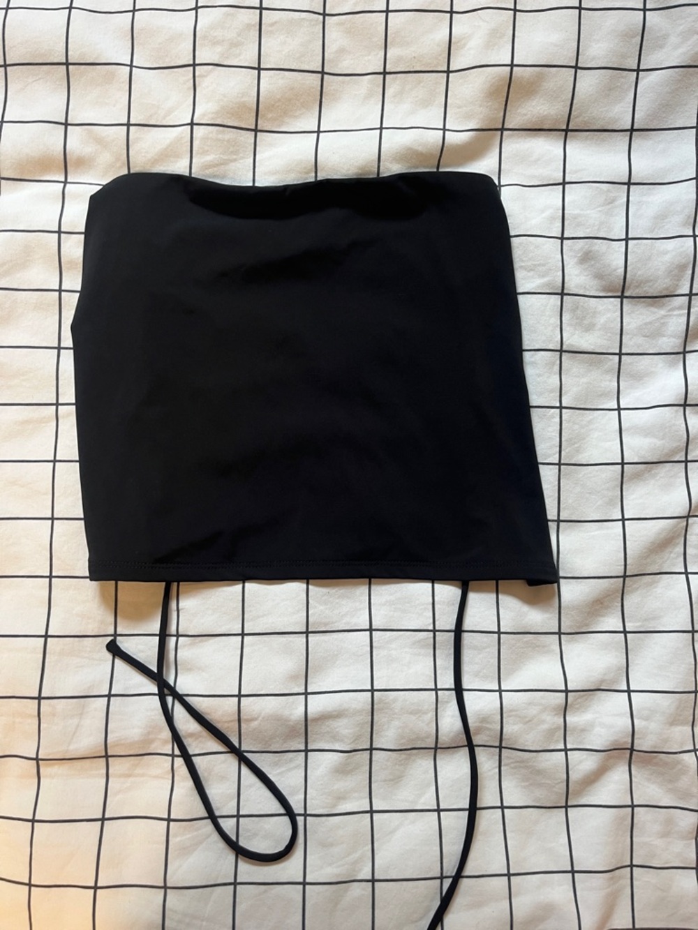 Garage Black Tie Apron Tube Top